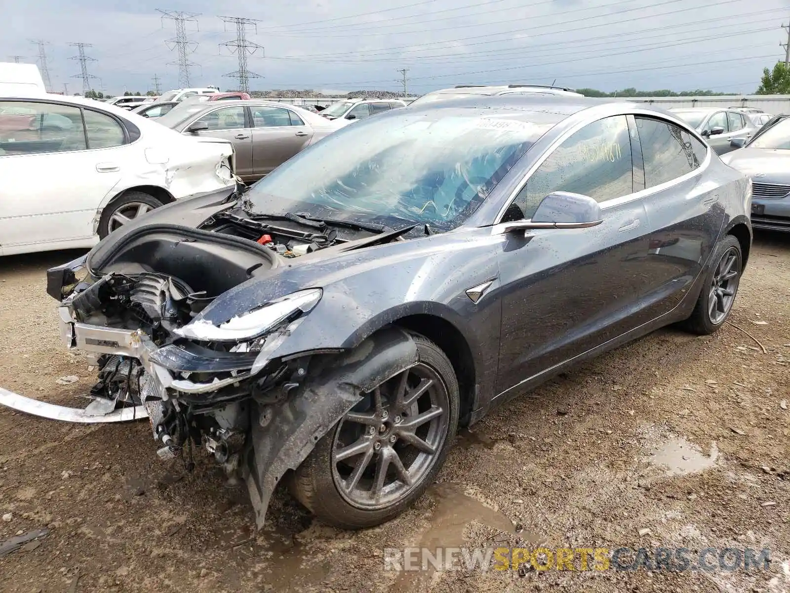 2 Фотография поврежденного автомобиля 5YJ3E1EB7LF668091 TESLA MODEL 3 2020