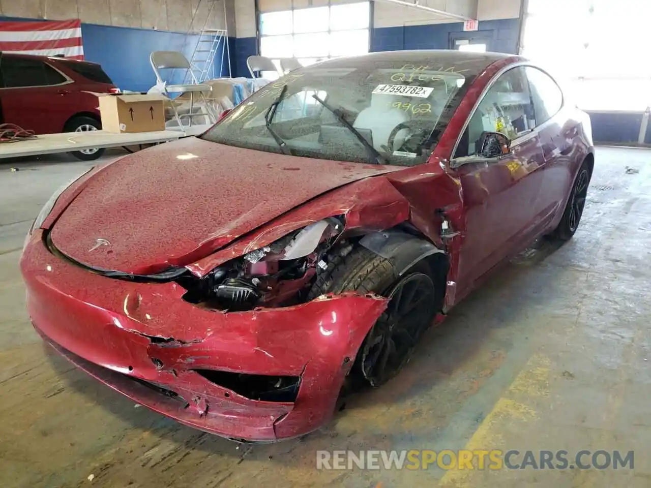 2 Photograph of a damaged car 5YJ3E1EB7LF719962 TESLA MODEL 3 2020