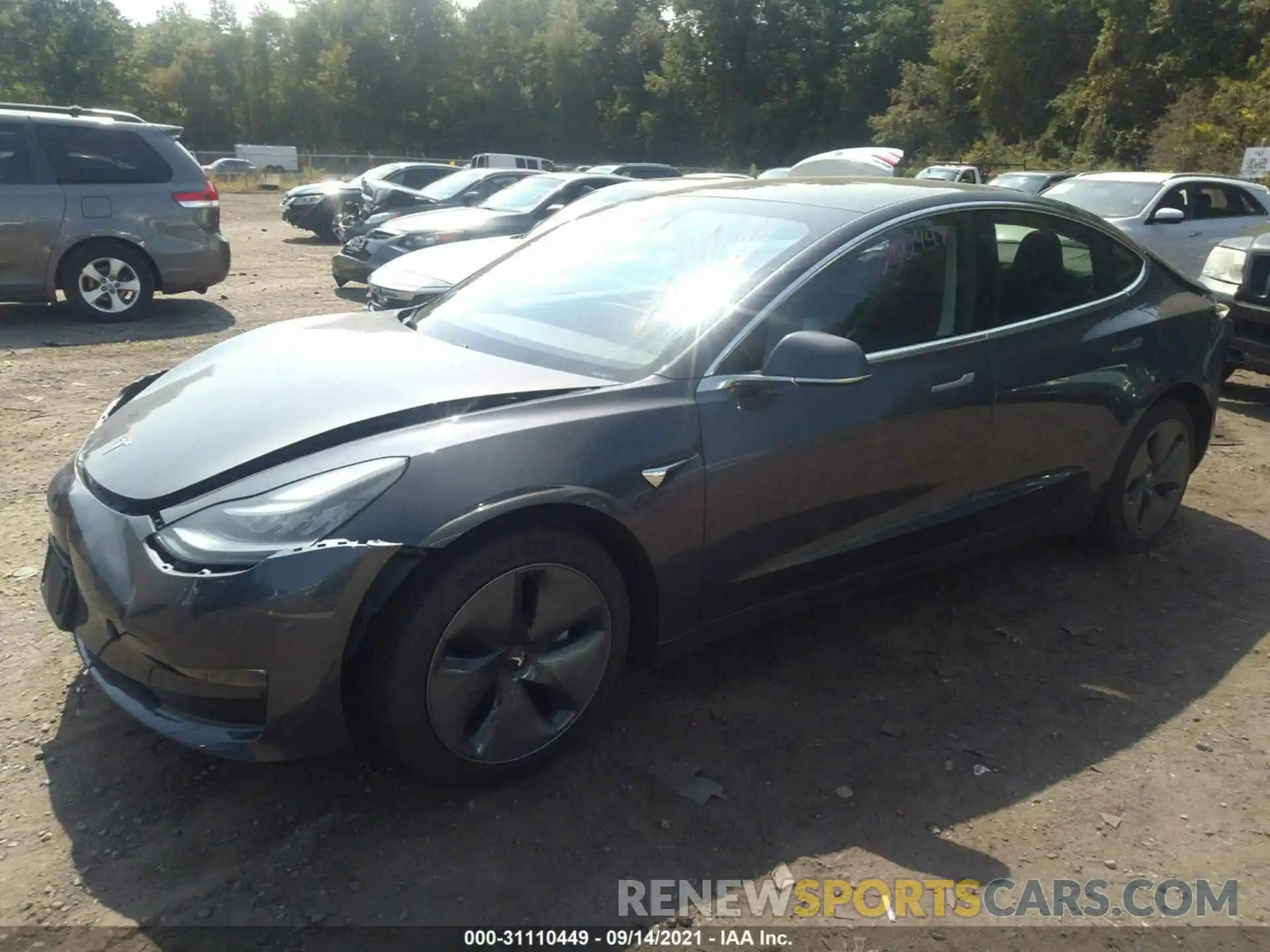 2 Photograph of a damaged car 5YJ3E1EB7LF786920 TESLA MODEL 3 2020