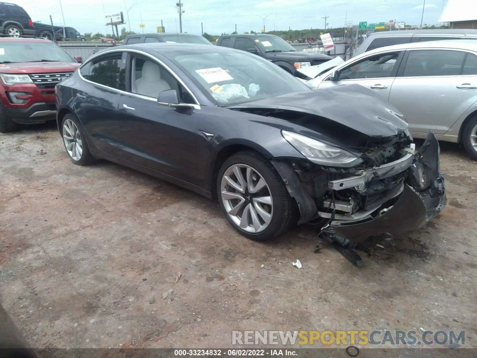 1 Photograph of a damaged car 5YJ3E1EB7LF787937 TESLA MODEL 3 2020