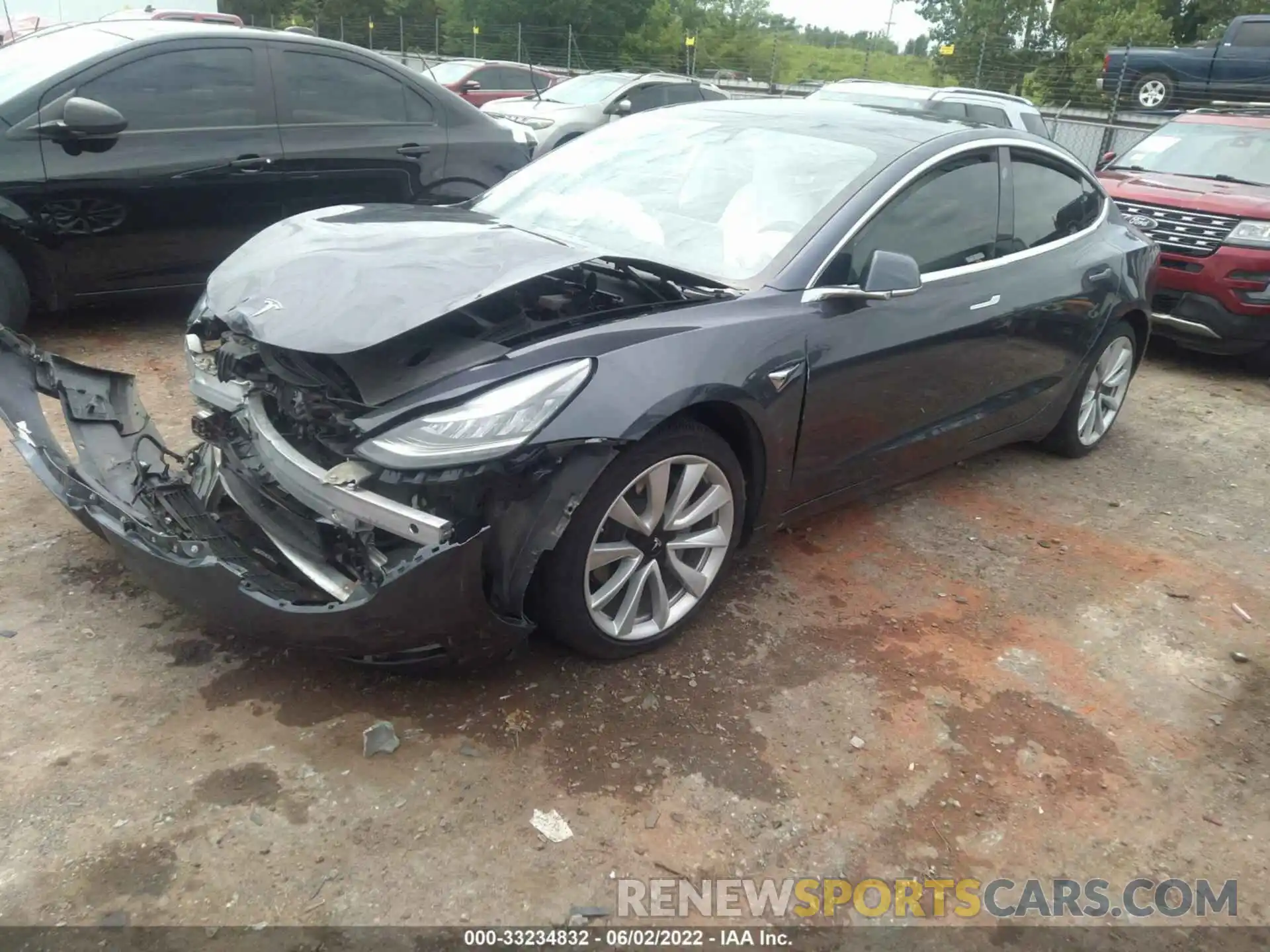 2 Photograph of a damaged car 5YJ3E1EB7LF787937 TESLA MODEL 3 2020