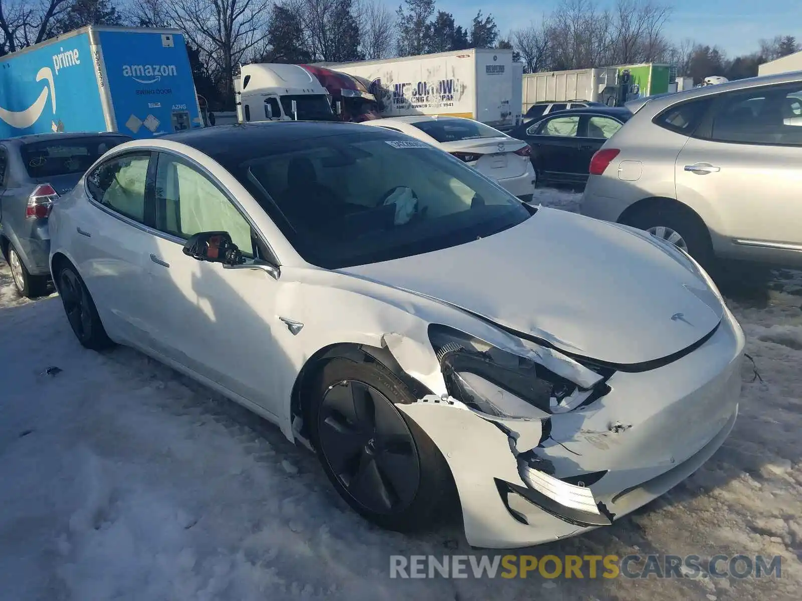 1 Photograph of a damaged car 5YJ3E1EB7LF790692 TESLA MODEL 3 2020