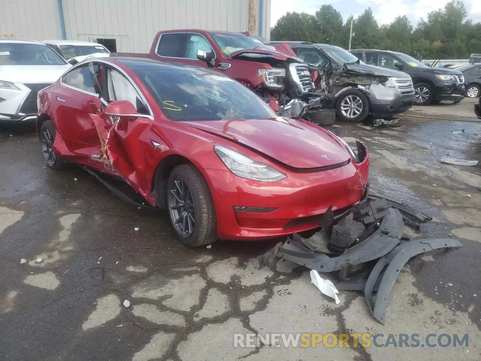 1 Photograph of a damaged car 5YJ3E1EB7LF794905 TESLA MODEL 3 2020