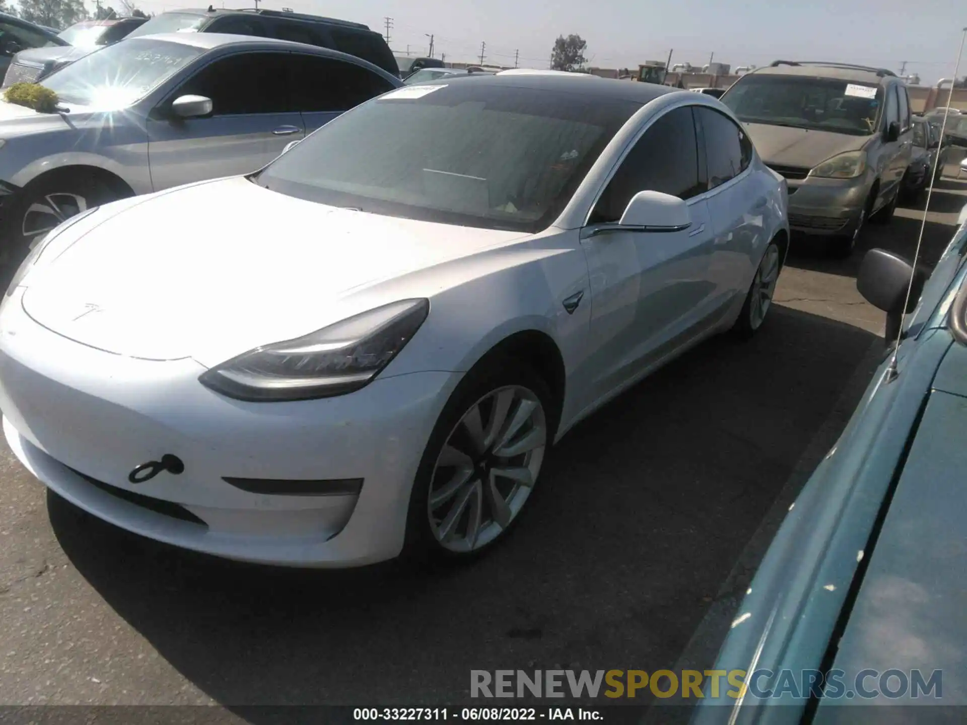 2 Photograph of a damaged car 5YJ3E1EB7LF801996 TESLA MODEL 3 2020