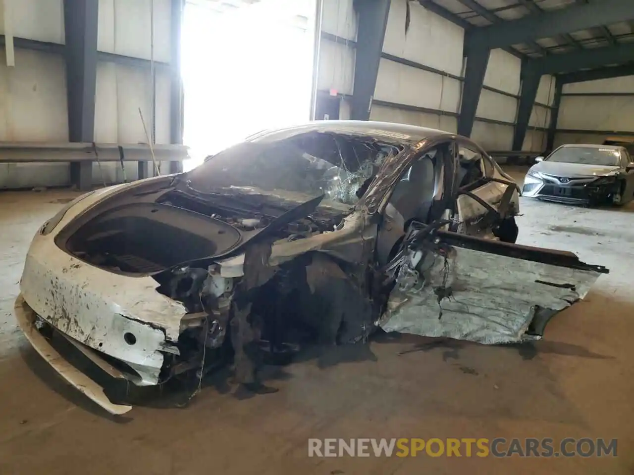 2 Photograph of a damaged car 5YJ3E1EB7LF806695 TESLA MODEL 3 2020