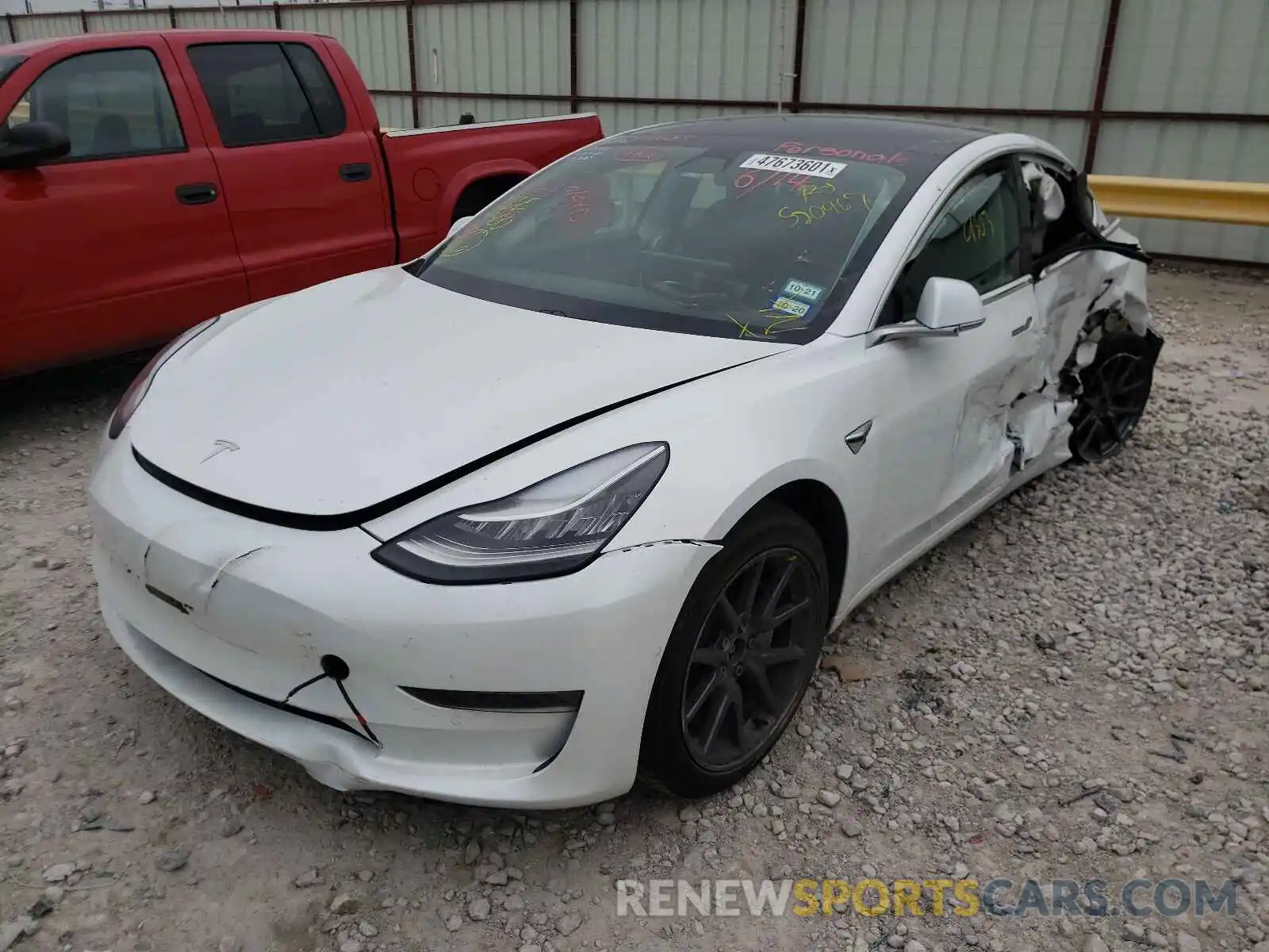 2 Photograph of a damaged car 5YJ3E1EB8LF520967 TESLA MODEL 3 2020