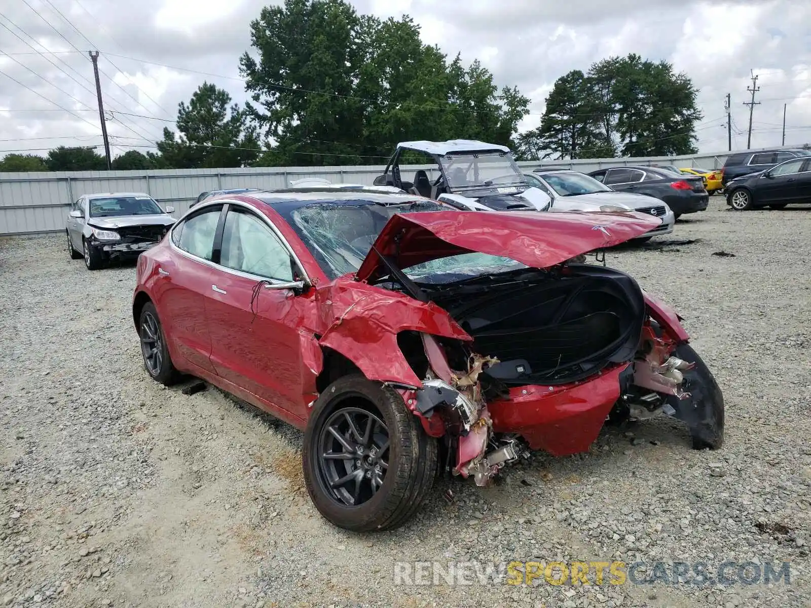1 Photograph of a damaged car 5YJ3E1EB8LF600303 TESLA MODEL 3 2020