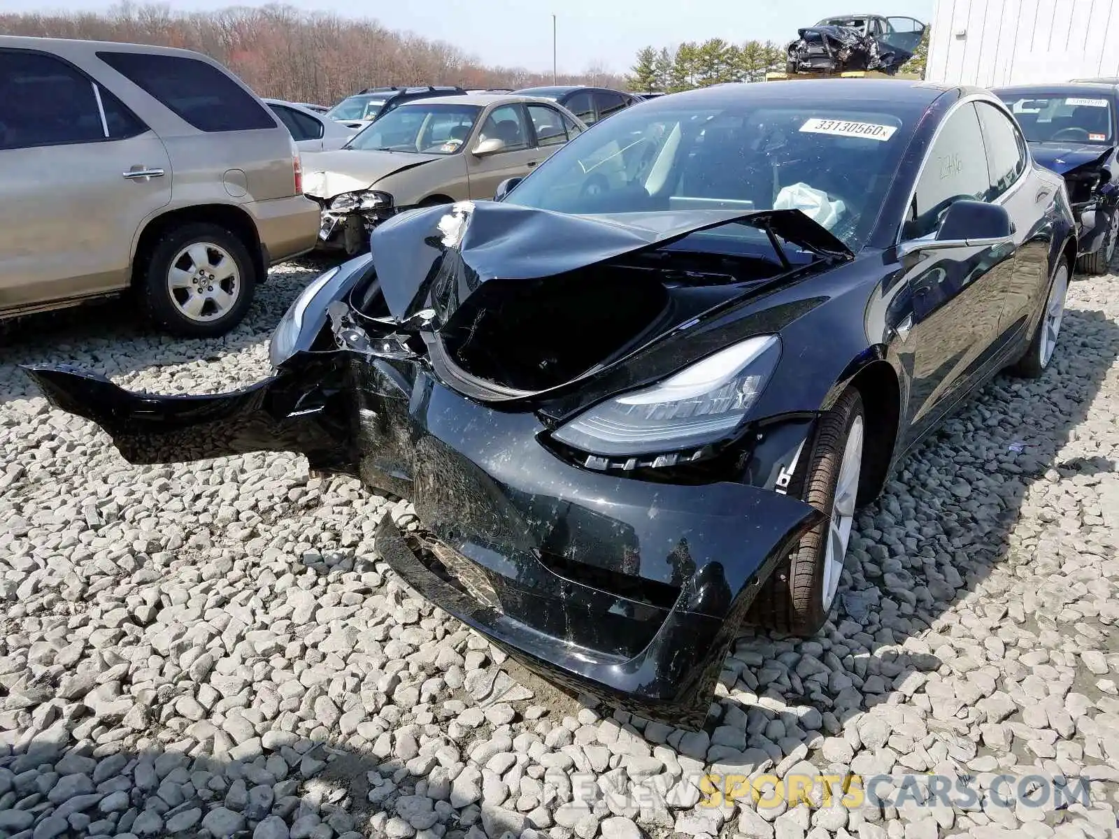 2 Photograph of a damaged car 5YJ3E1EB8LF600754 TESLA MODEL 3 2020