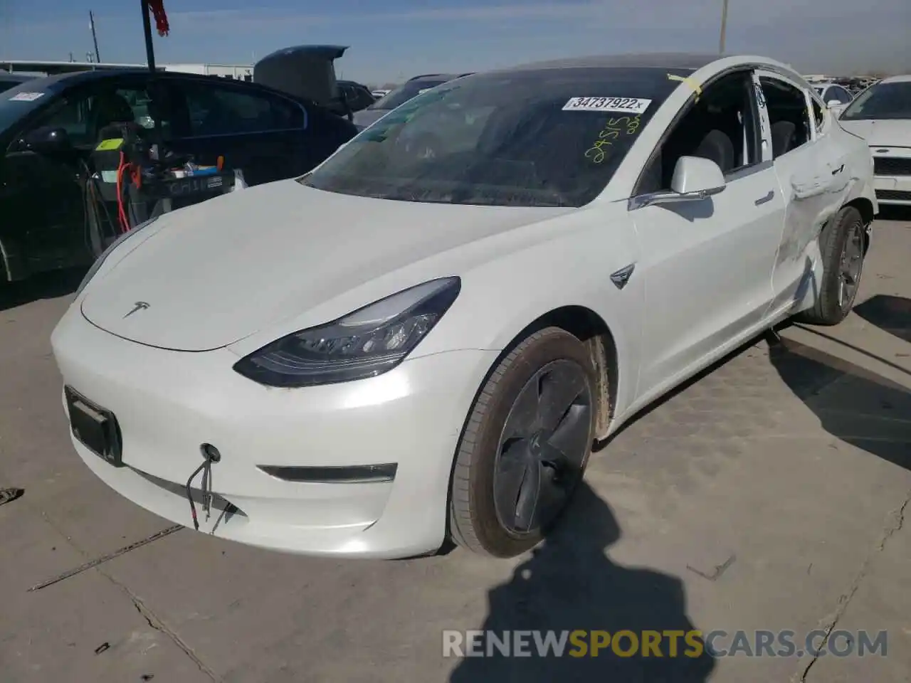 2 Photograph of a damaged car 5YJ3E1EB8LF617862 TESLA MODEL 3 2020