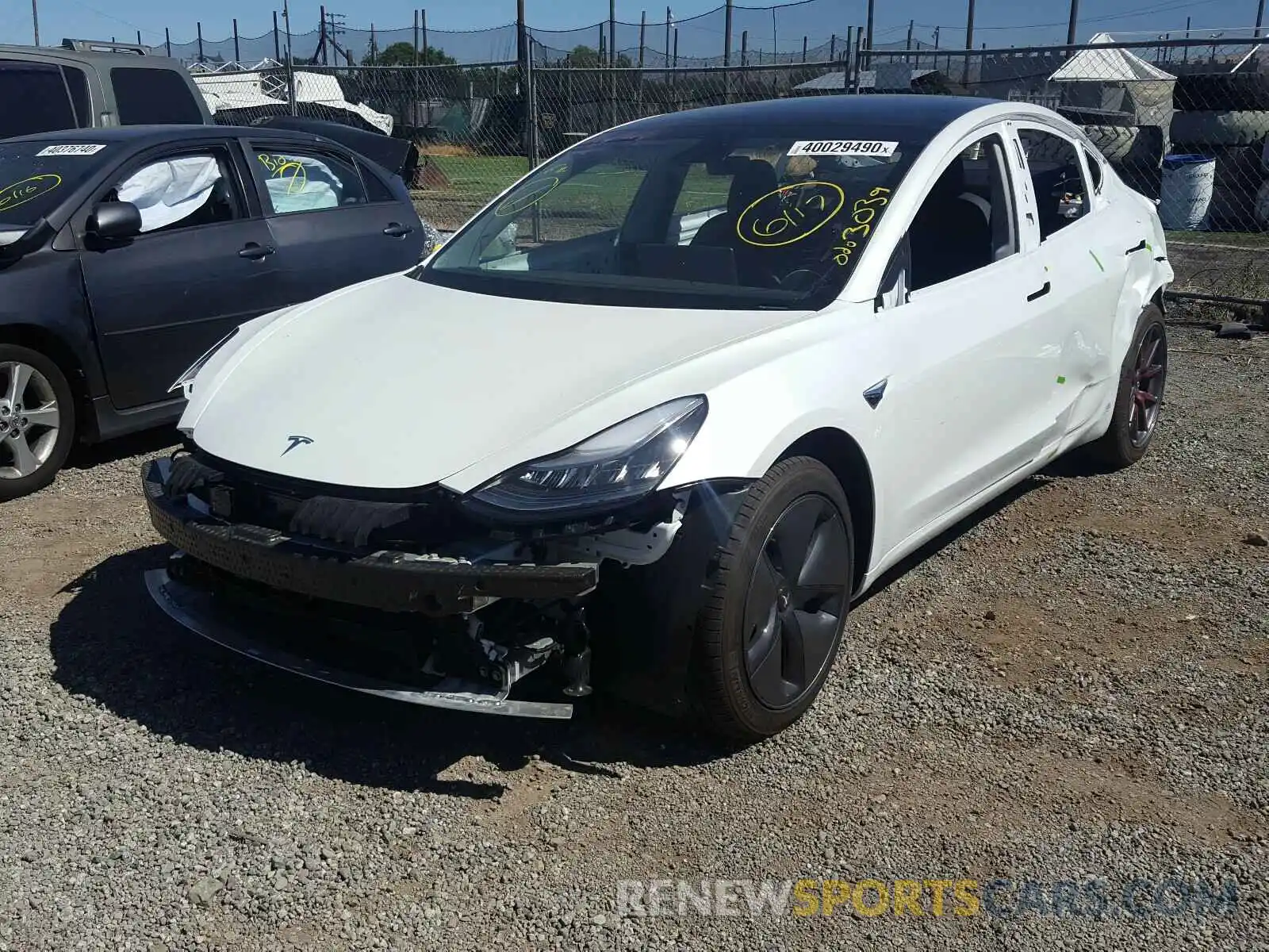 2 Photograph of a damaged car 5YJ3E1EB8LF618879 TESLA MODEL 3 2020