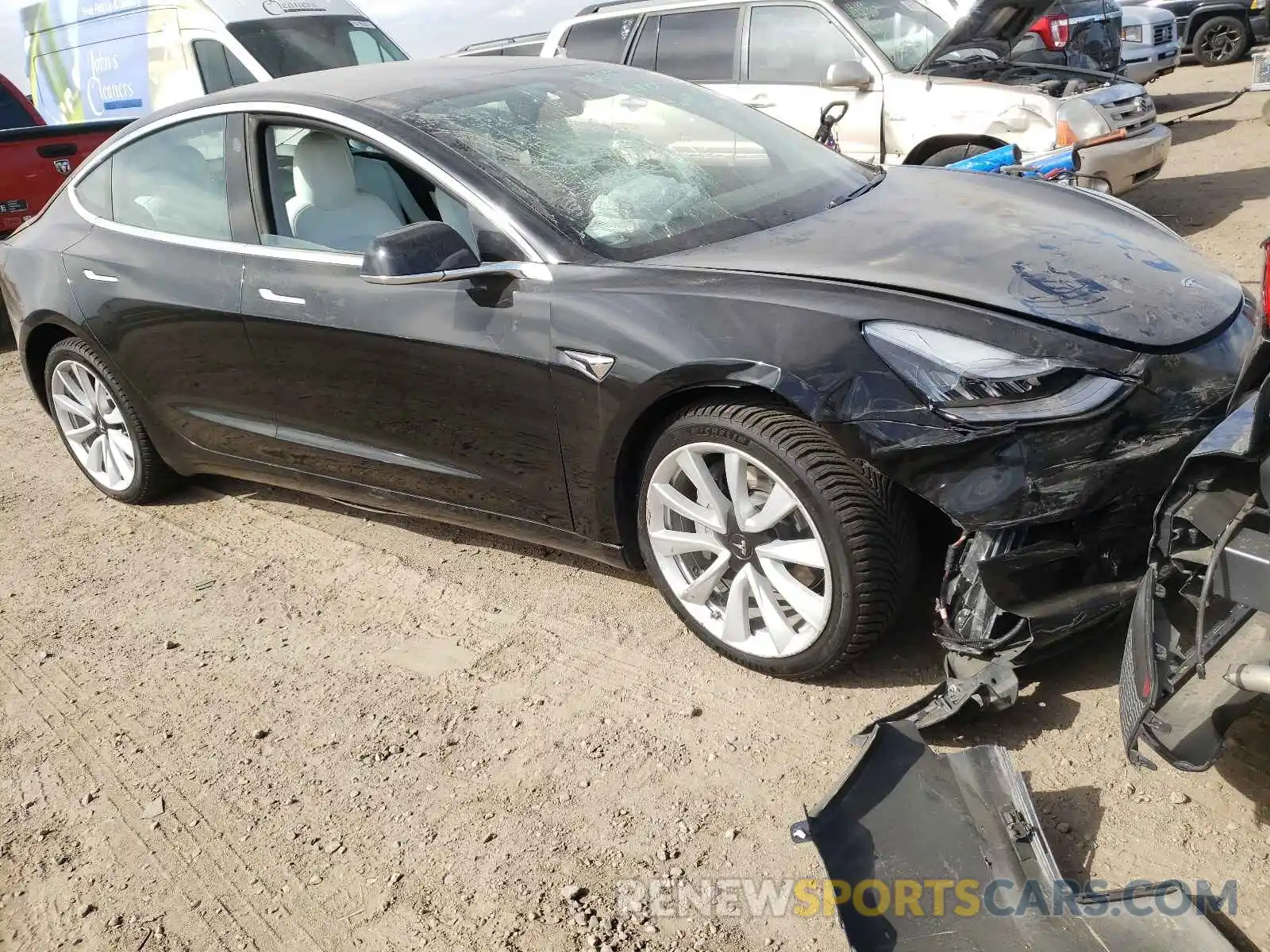 1 Photograph of a damaged car 5YJ3E1EB8LF622317 TESLA MODEL 3 2020