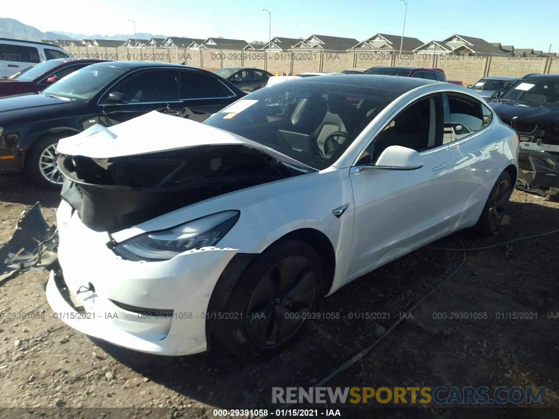 2 Photograph of a damaged car 5YJ3E1EB8LF637741 TESLA MODEL 3 2020