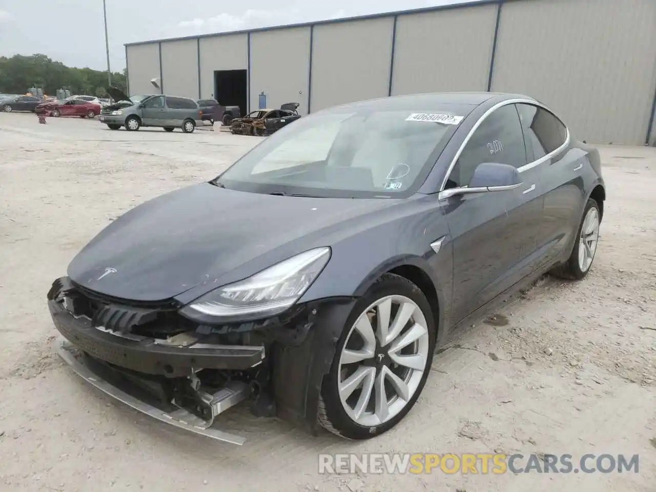 2 Photograph of a damaged car 5YJ3E1EB8LF640087 TESLA MODEL 3 2020