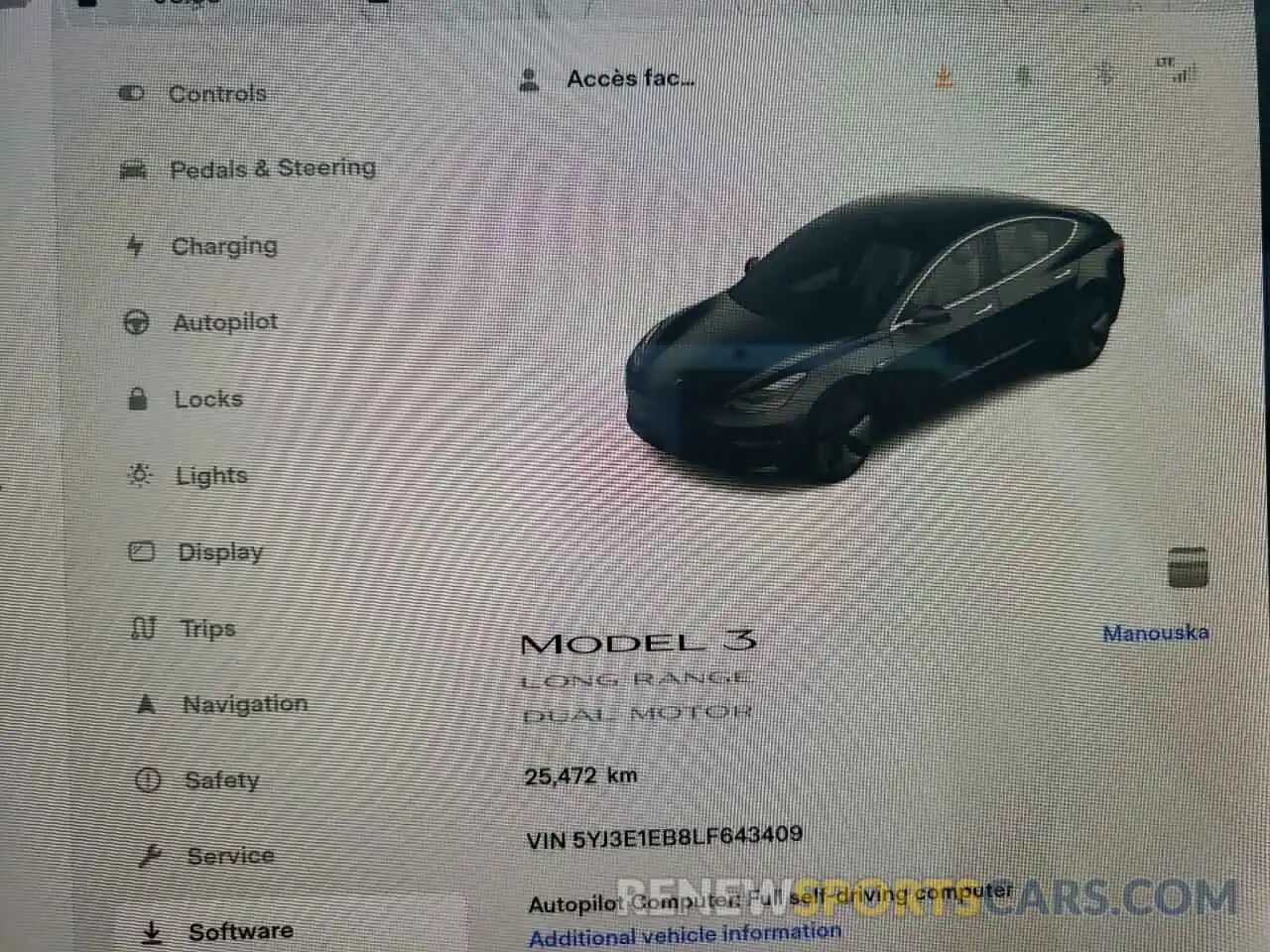 8 Photograph of a damaged car 5YJ3E1EB8LF643409 TESLA MODEL 3 2020