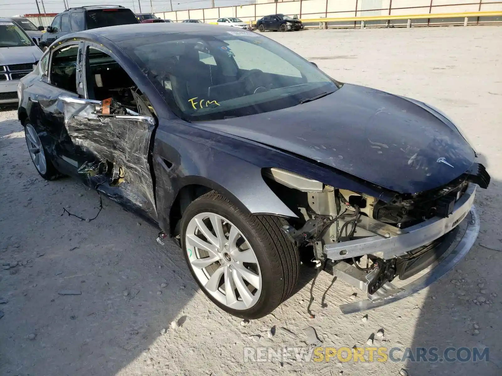 1 Photograph of a damaged car 5YJ3E1EB8LF646374 TESLA MODEL 3 2020
