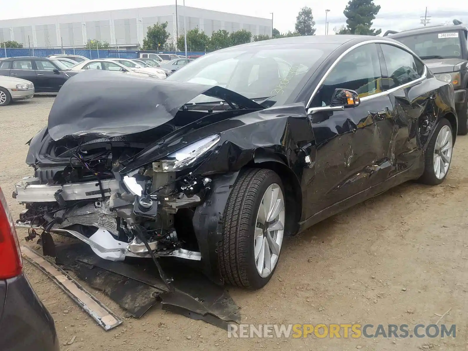 2 Photograph of a damaged car 5YJ3E1EB8LF650795 TESLA MODEL 3 2020