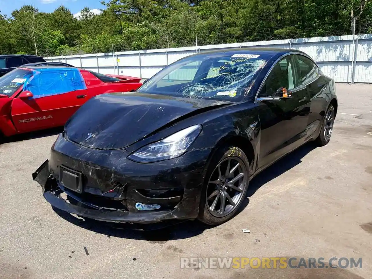 2 Photograph of a damaged car 5YJ3E1EB8LF662901 TESLA MODEL 3 2020