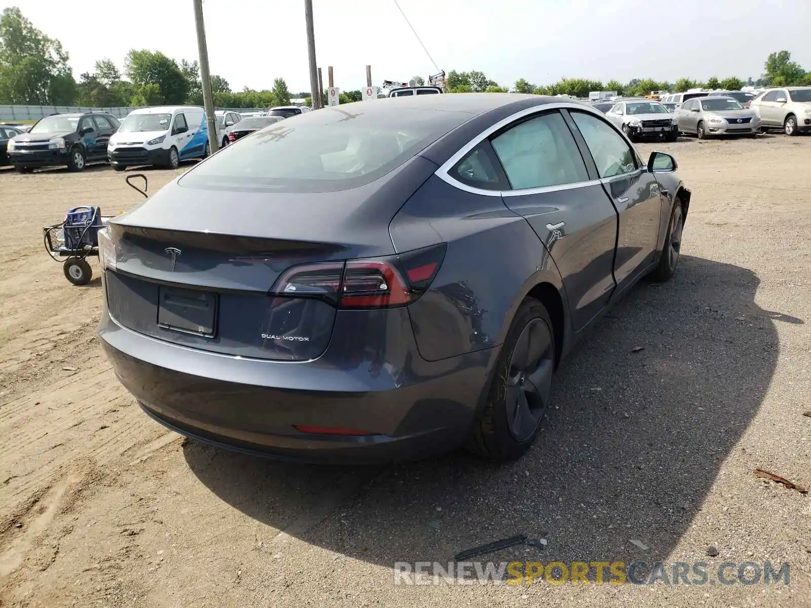 4 Photograph of a damaged car 5YJ3E1EB8LF663630 TESLA MODEL 3 2020