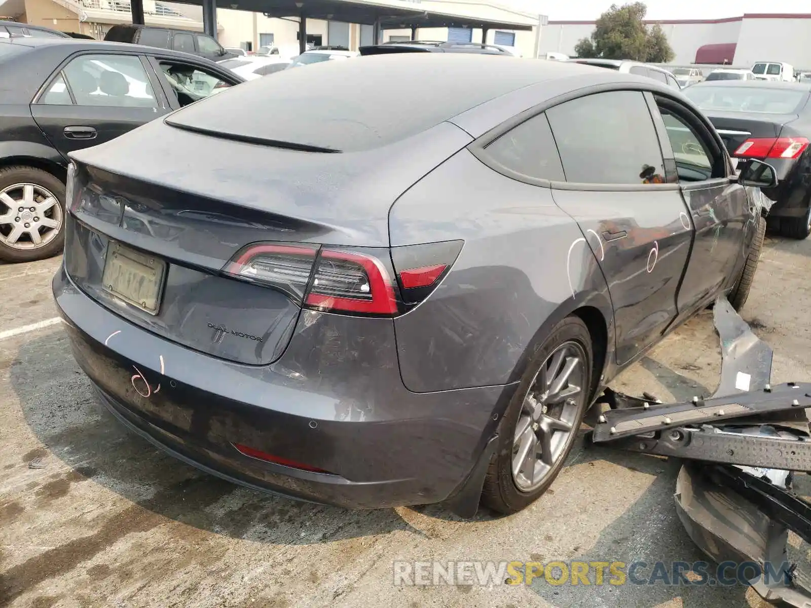 4 Photograph of a damaged car 5YJ3E1EB8LF664082 TESLA MODEL 3 2020