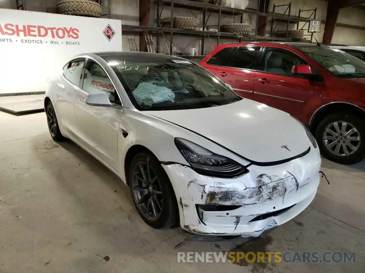 1 Photograph of a damaged car 5YJ3E1EB8LF664972 TESLA MODEL 3 2020