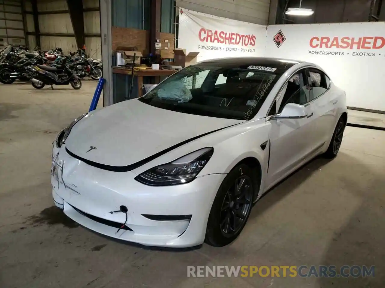 2 Photograph of a damaged car 5YJ3E1EB8LF664972 TESLA MODEL 3 2020