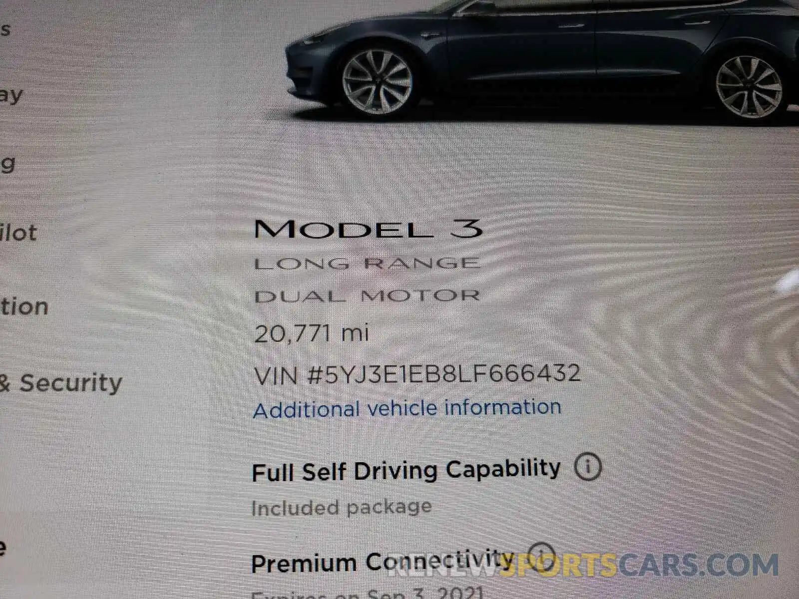 8 Фотография поврежденного автомобиля 5YJ3E1EB8LF666432 TESLA MODEL 3 2020