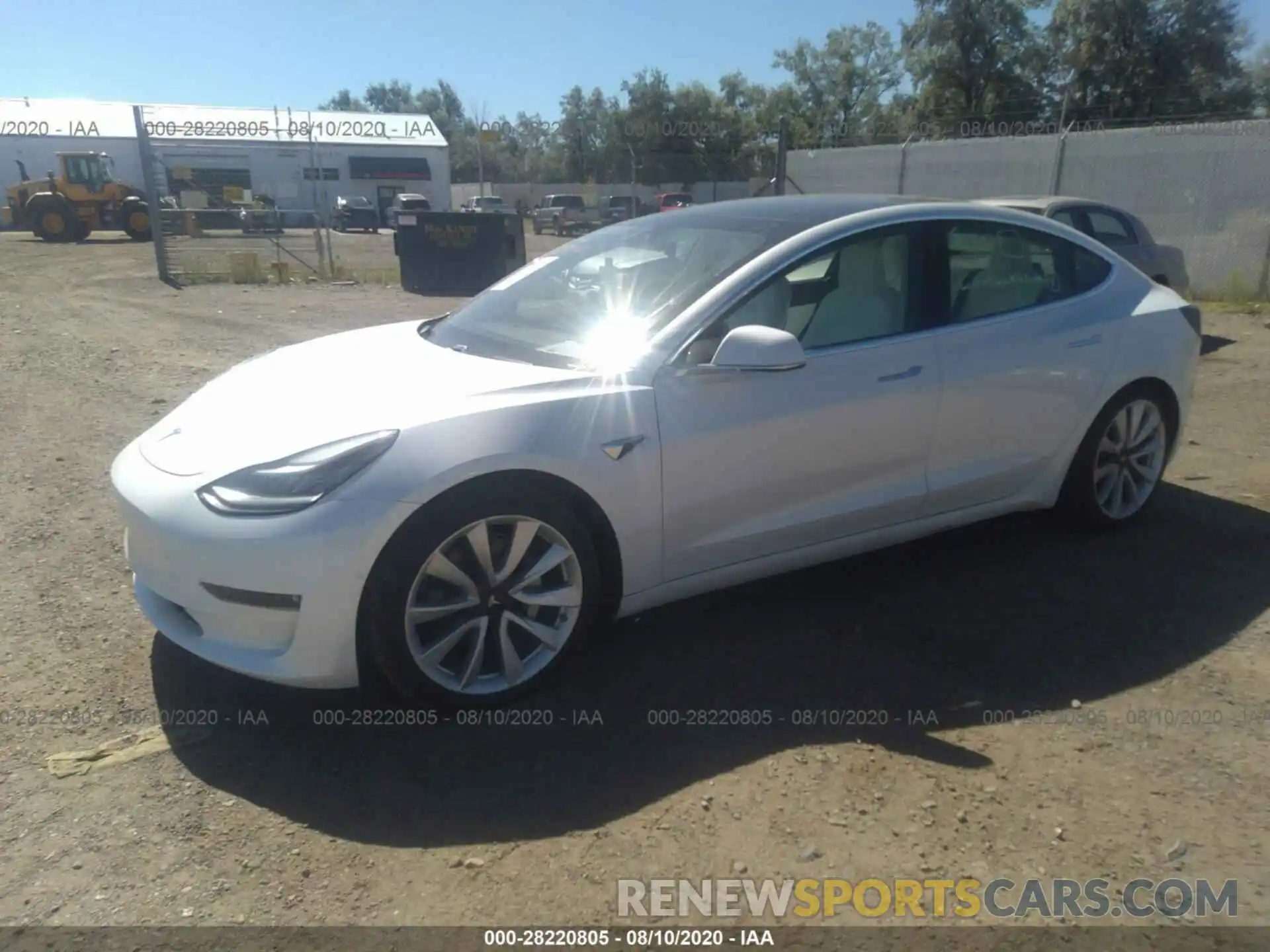 2 Photograph of a damaged car 5YJ3E1EB8LF719792 TESLA MODEL 3 2020