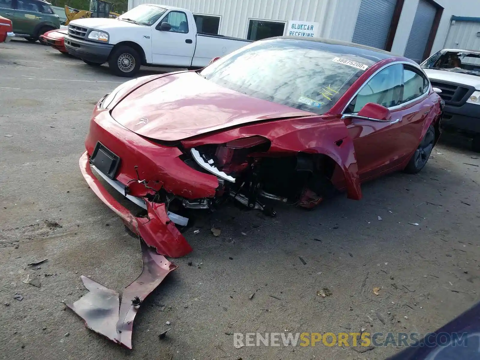 2 Photograph of a damaged car 5YJ3E1EB8LF719971 TESLA MODEL 3 2020