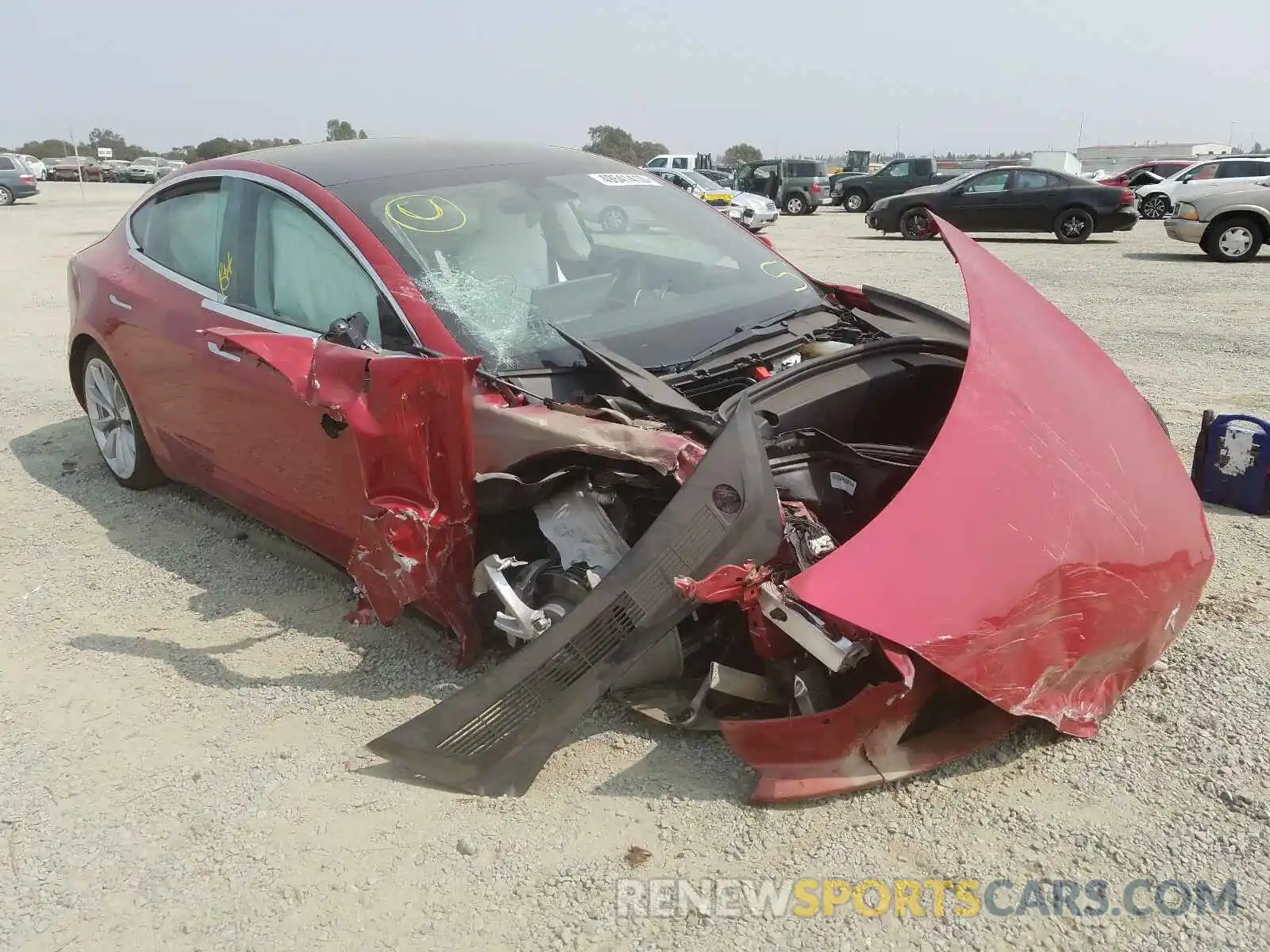 1 Photograph of a damaged car 5YJ3E1EB8LF743140 TESLA MODEL 3 2020