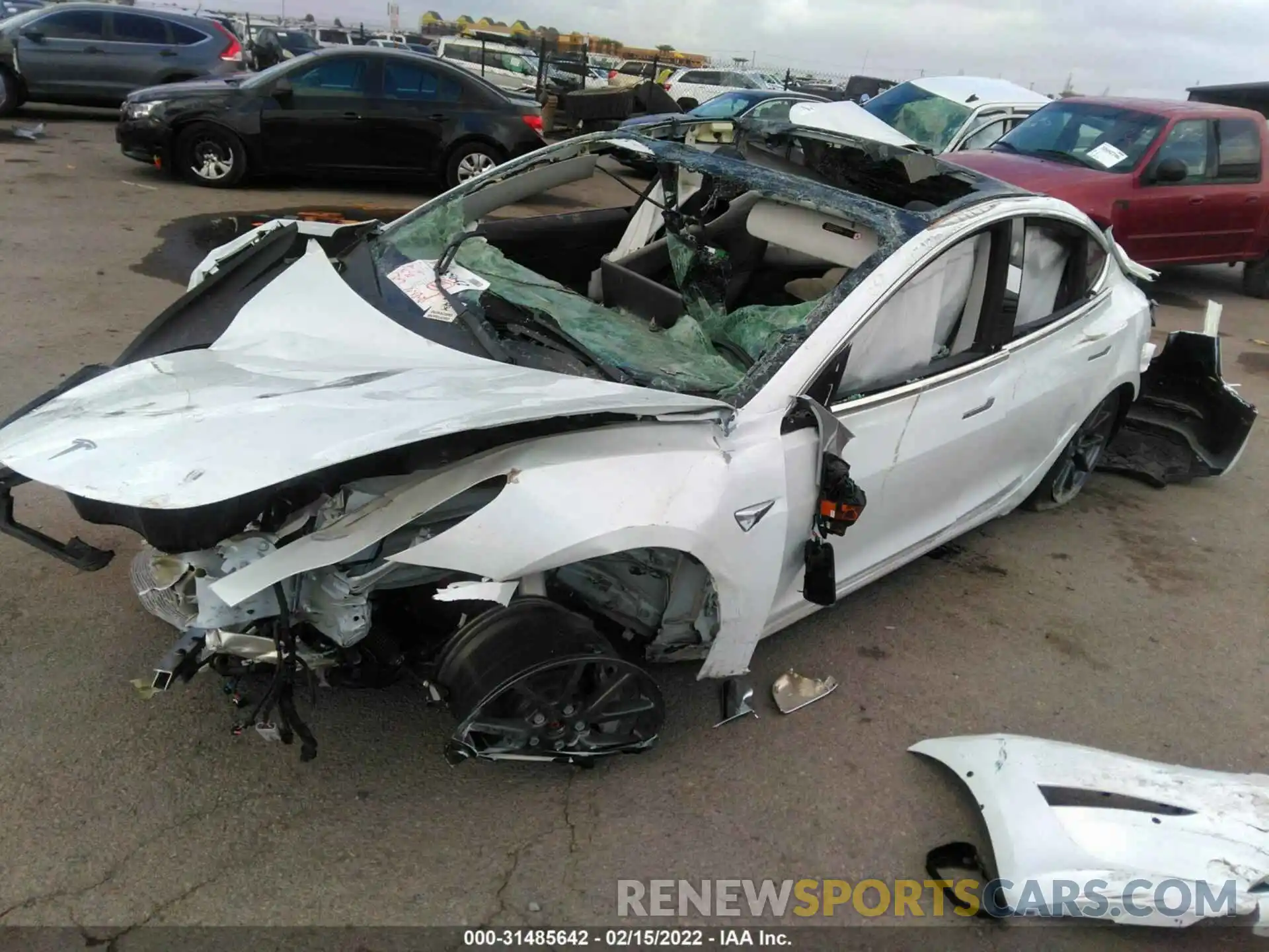 2 Photograph of a damaged car 5YJ3E1EB8LF746555 TESLA MODEL 3 2020