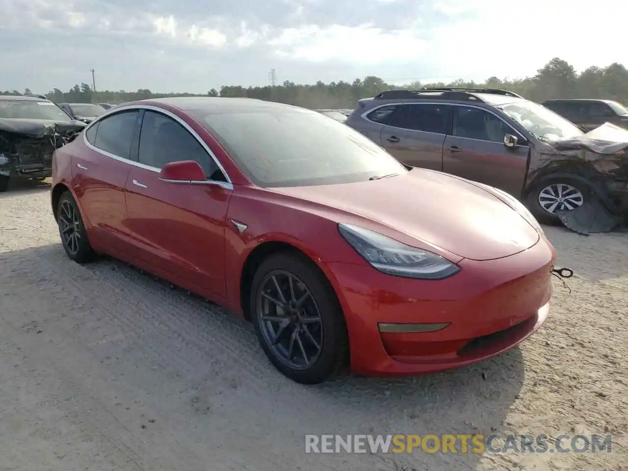 1 Photograph of a damaged car 5YJ3E1EB8LF787039 TESLA MODEL 3 2020