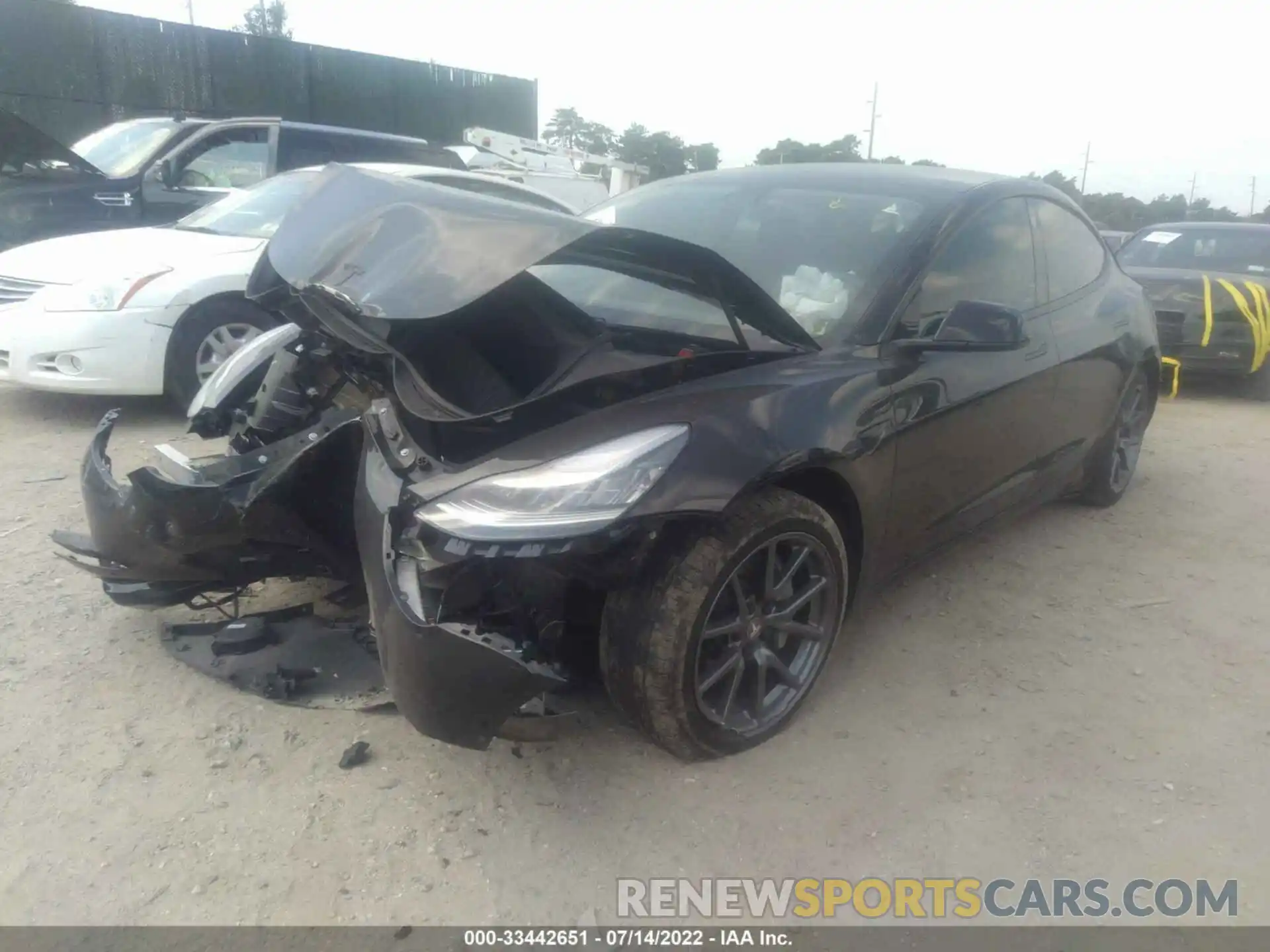 2 Photograph of a damaged car 5YJ3E1EB8LF790233 TESLA MODEL 3 2020