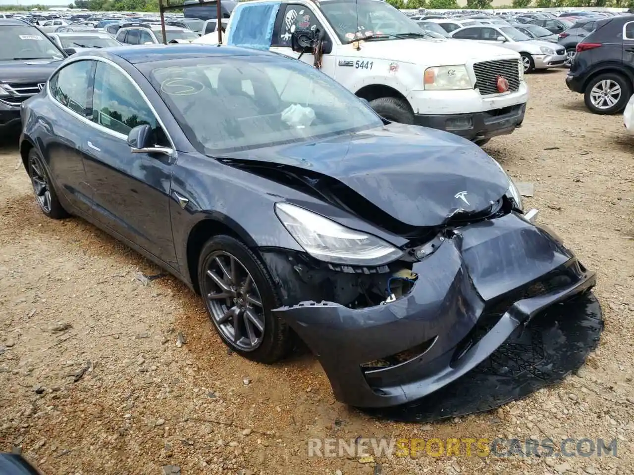 1 Photograph of a damaged car 5YJ3E1EB8LF793584 TESLA MODEL 3 2020