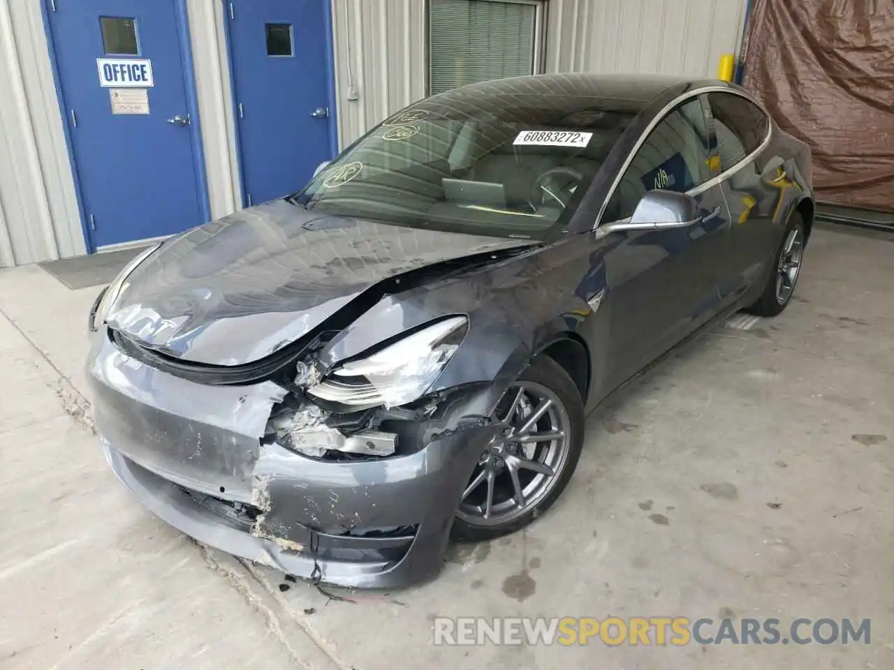 2 Photograph of a damaged car 5YJ3E1EB8LF800811 TESLA MODEL 3 2020