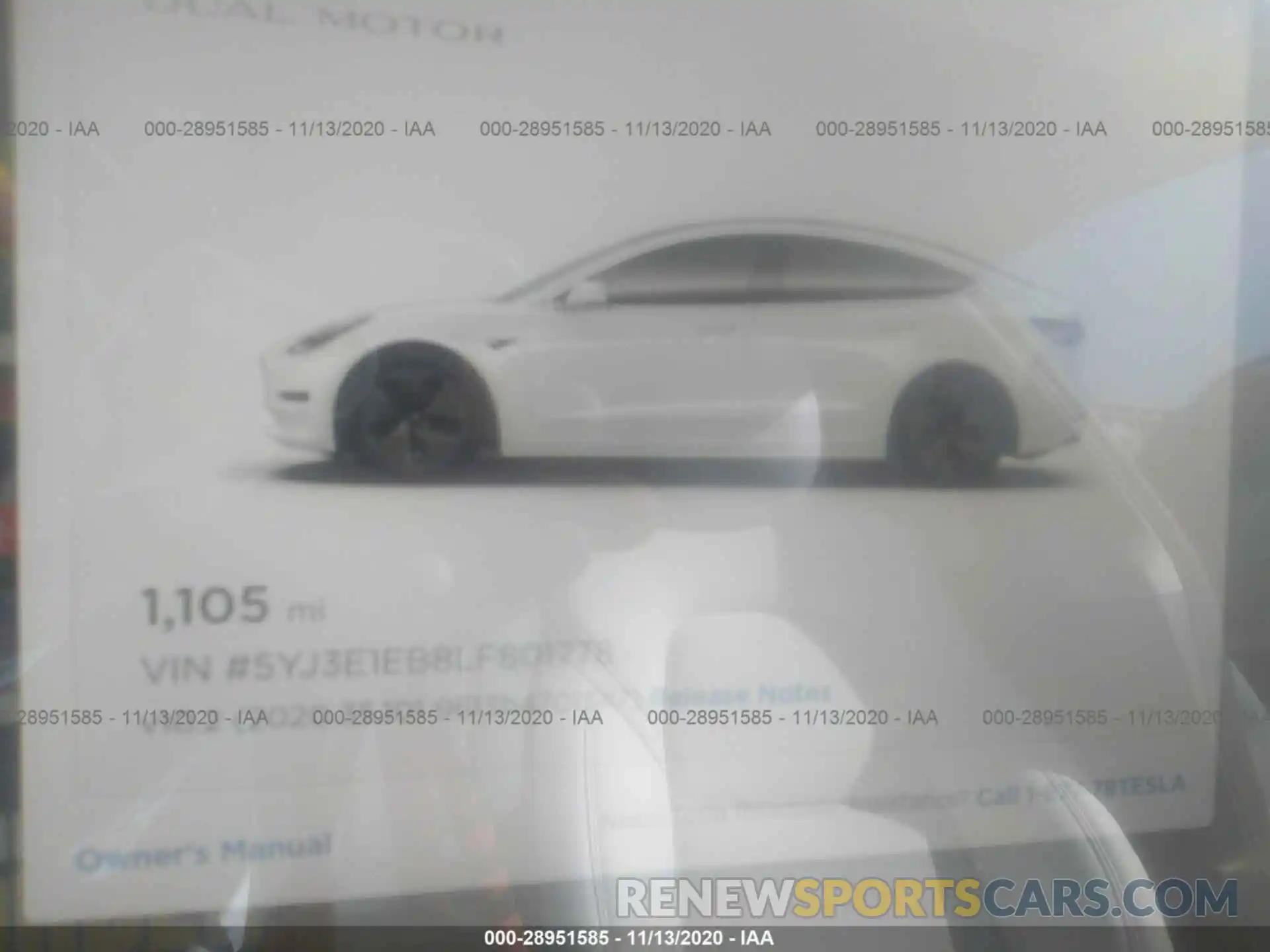 7 Photograph of a damaged car 5YJ3E1EB8LF801778 TESLA MODEL 3 2020