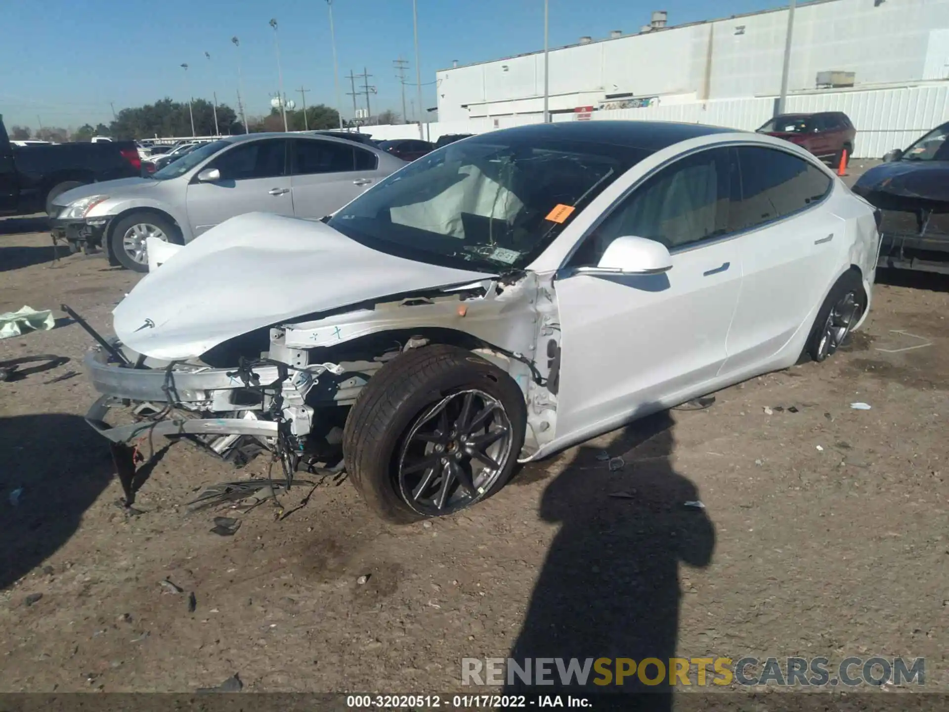 2 Photograph of a damaged car 5YJ3E1EB9LF520962 TESLA MODEL 3 2020