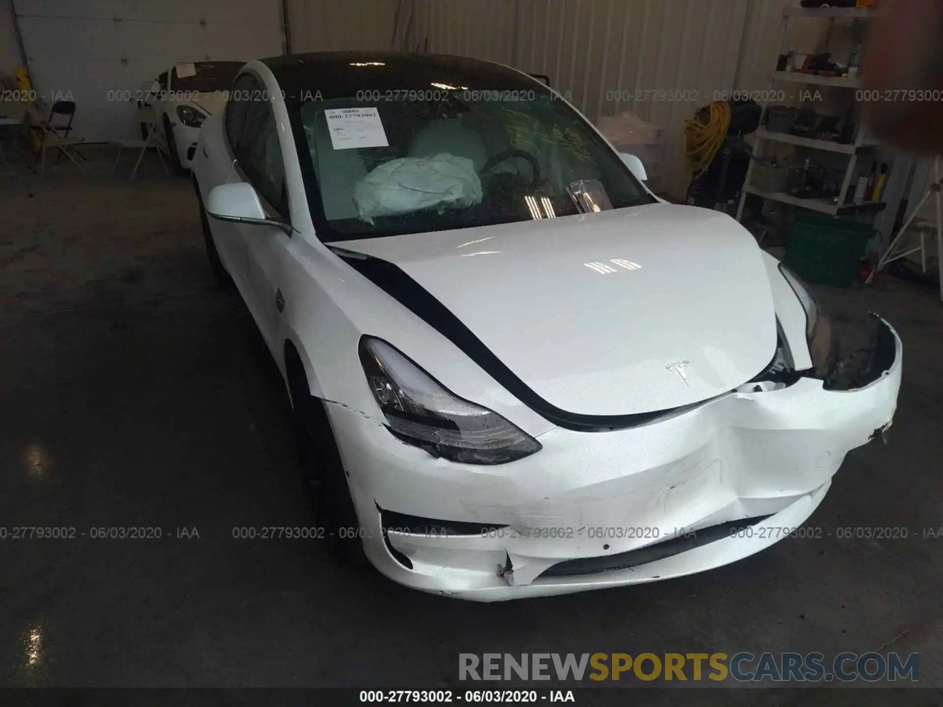 1 Photograph of a damaged car 5YJ3E1EB9LF606949 TESLA MODEL 3 2020