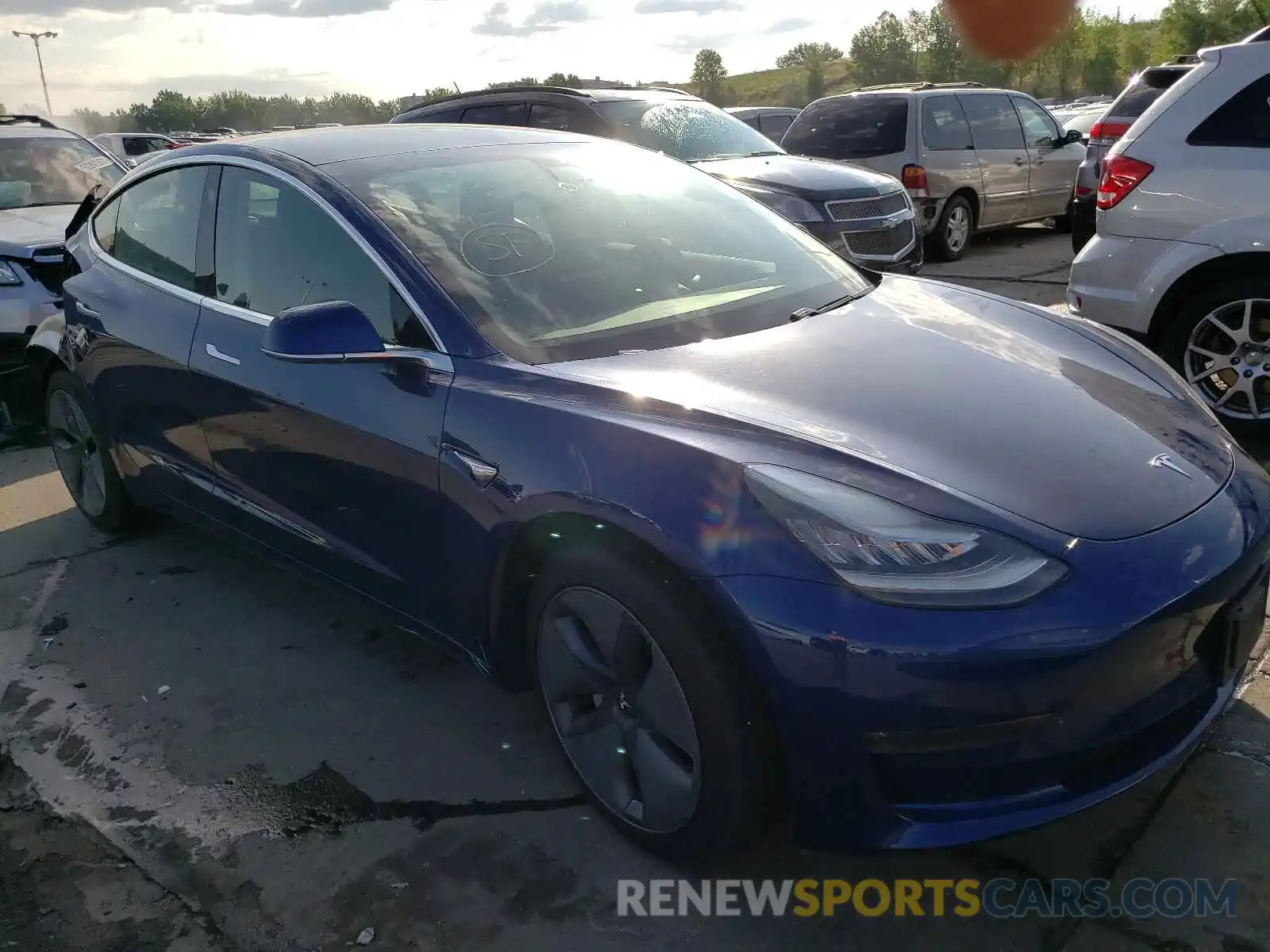 1 Photograph of a damaged car 5YJ3E1EB9LF617420 TESLA MODEL 3 2020