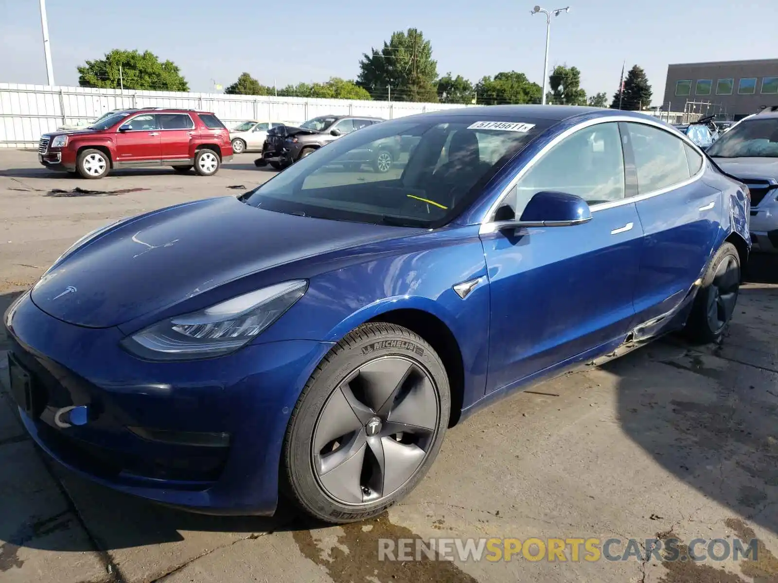 2 Photograph of a damaged car 5YJ3E1EB9LF617420 TESLA MODEL 3 2020