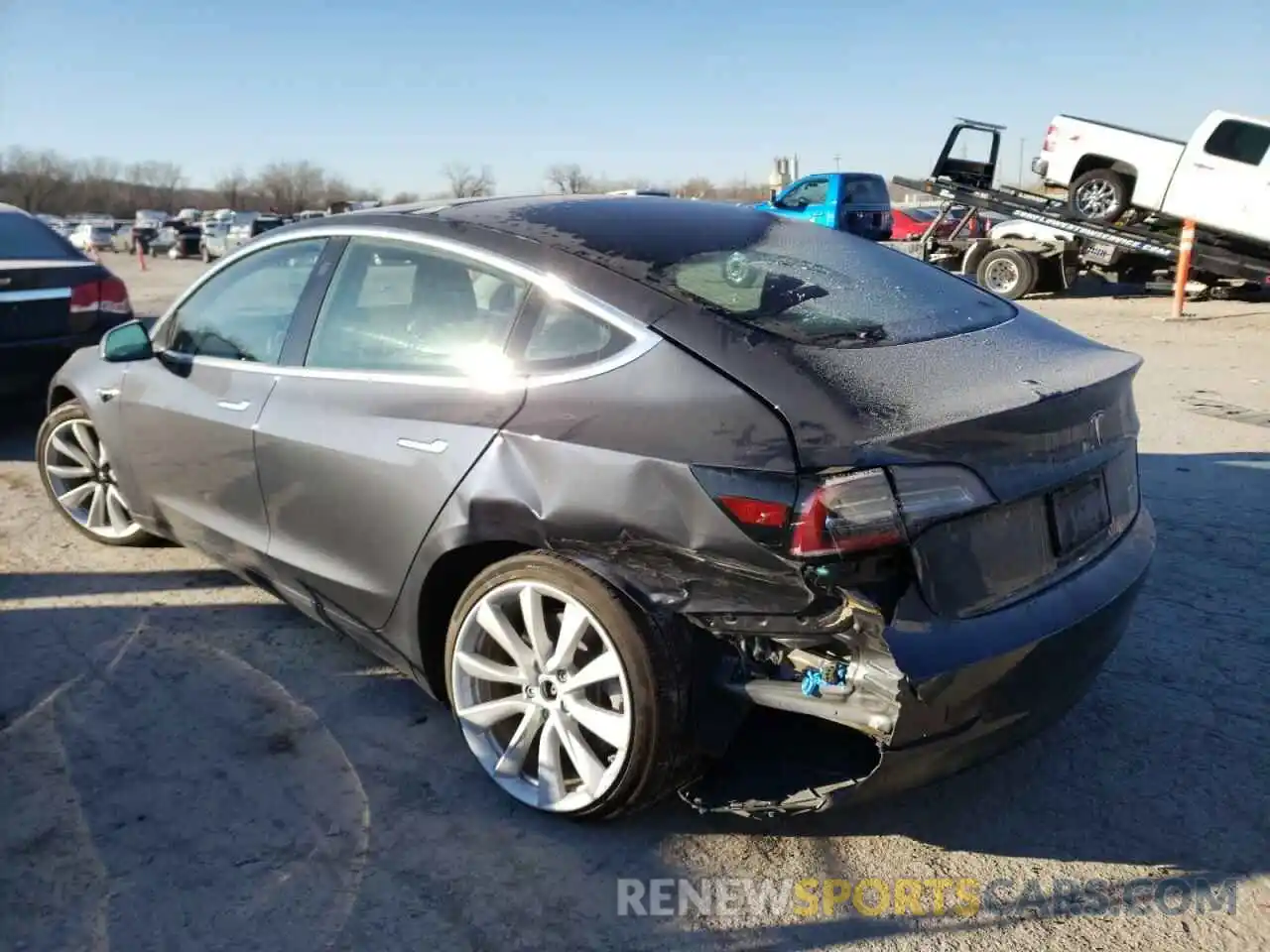 3 Photograph of a damaged car 5YJ3E1EB9LF619975 TESLA MODEL 3 2020