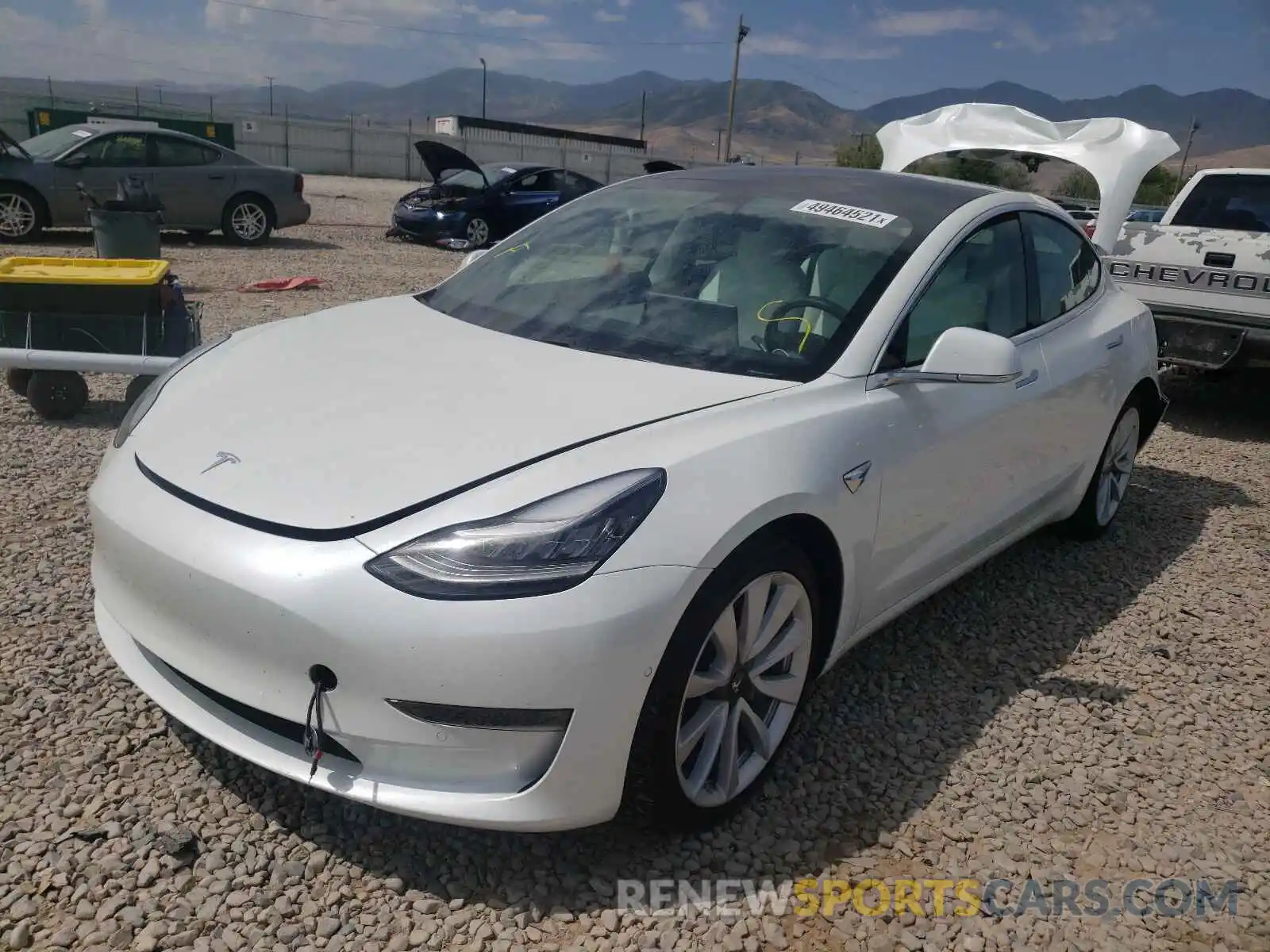 2 Photograph of a damaged car 5YJ3E1EB9LF622620 TESLA MODEL 3 2020