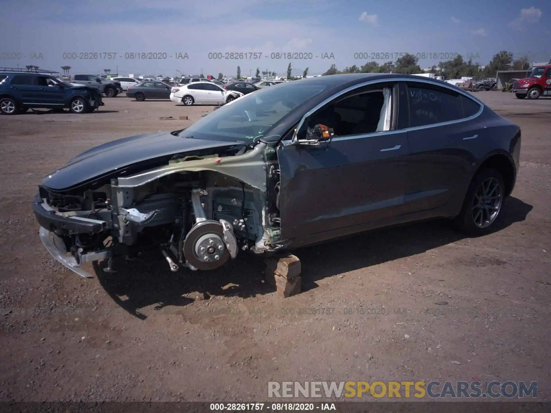 2 Photograph of a damaged car 5YJ3E1EB9LF635674 TESLA MODEL 3 2020