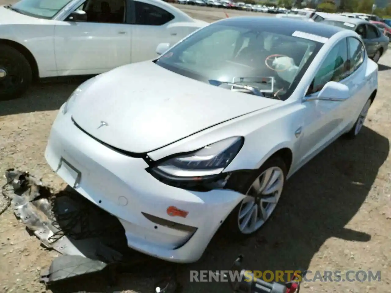 2 Photograph of a damaged car 5YJ3E1EB9LF638817 TESLA MODEL 3 2020