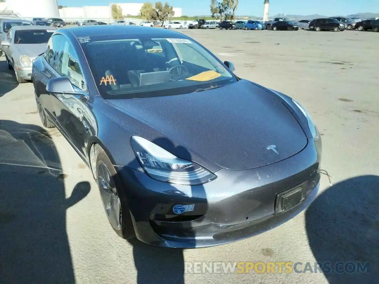 1 Photograph of a damaged car 5YJ3E1EB9LF646223 TESLA MODEL 3 2020