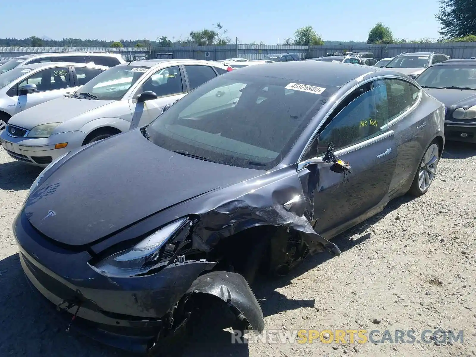 2 Photograph of a damaged car 5YJ3E1EB9LF646545 TESLA MODEL 3 2020