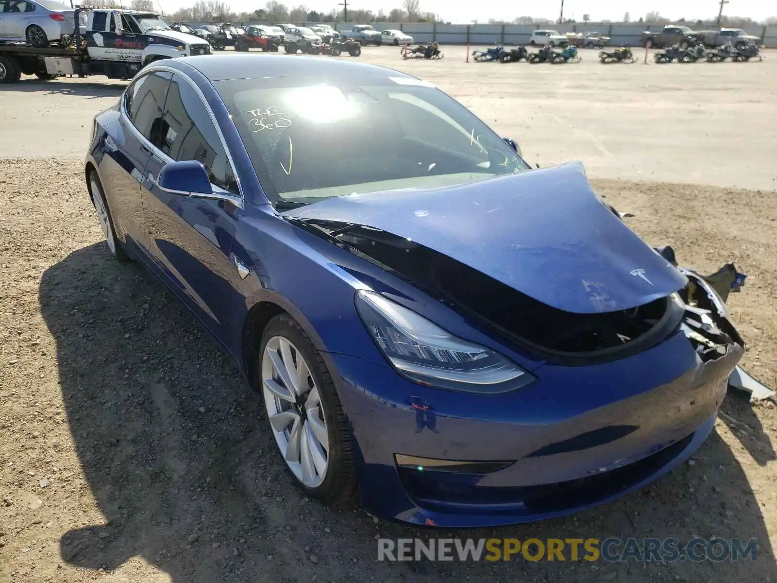 1 Photograph of a damaged car 5YJ3E1EB9LF647968 TESLA MODEL 3 2020