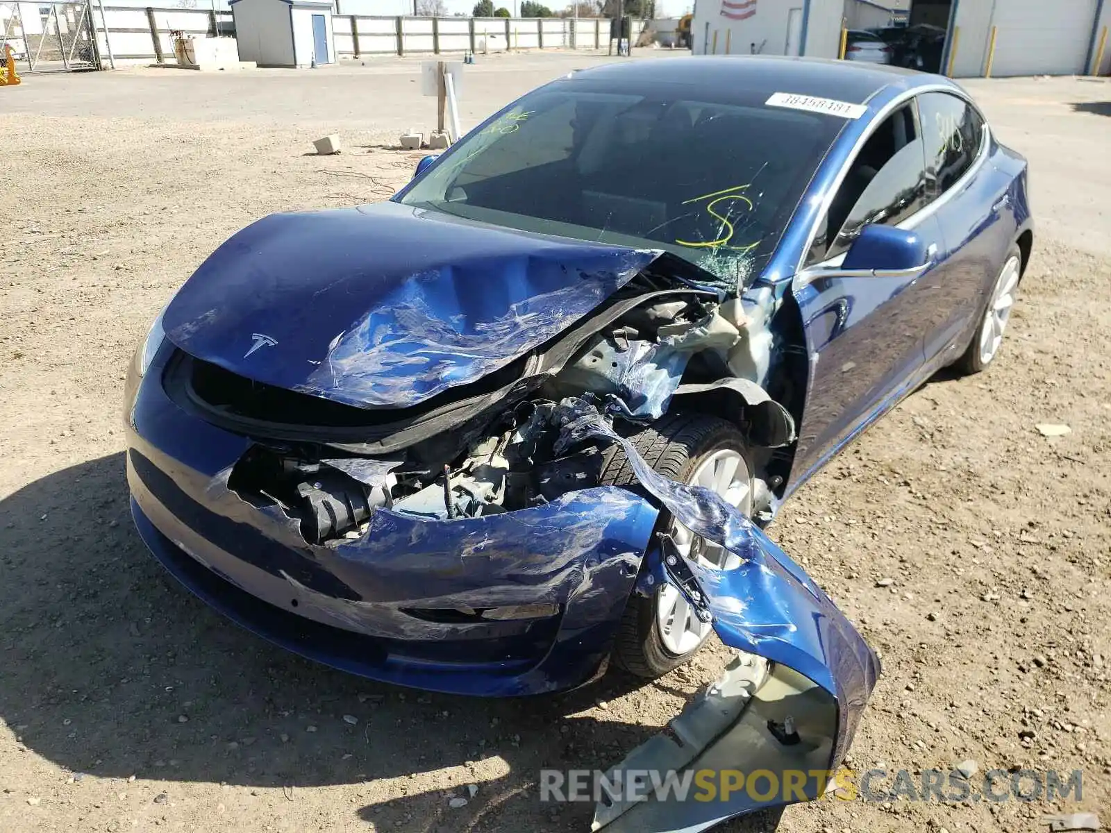 2 Photograph of a damaged car 5YJ3E1EB9LF647968 TESLA MODEL 3 2020