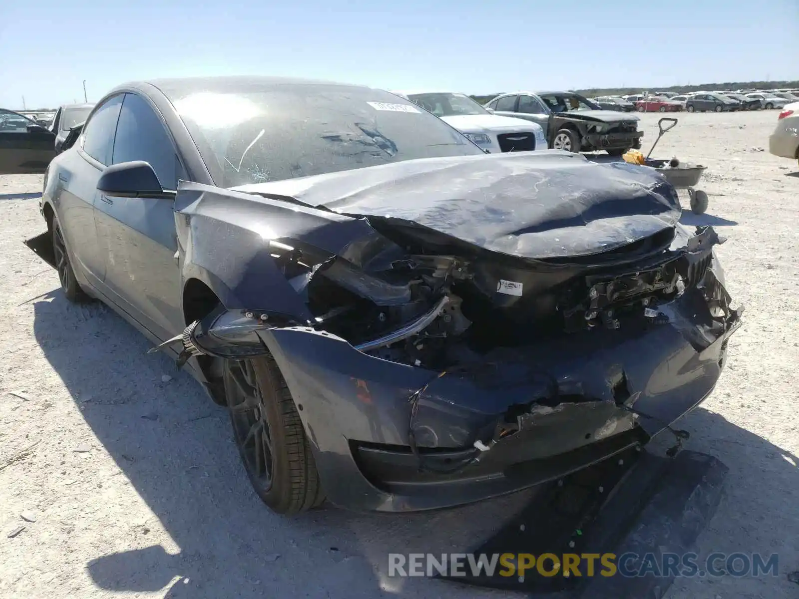 1 Photograph of a damaged car 5YJ3E1EB9LF663930 TESLA MODEL 3 2020