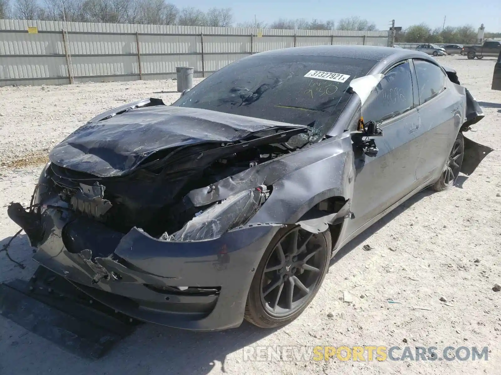 2 Photograph of a damaged car 5YJ3E1EB9LF663930 TESLA MODEL 3 2020