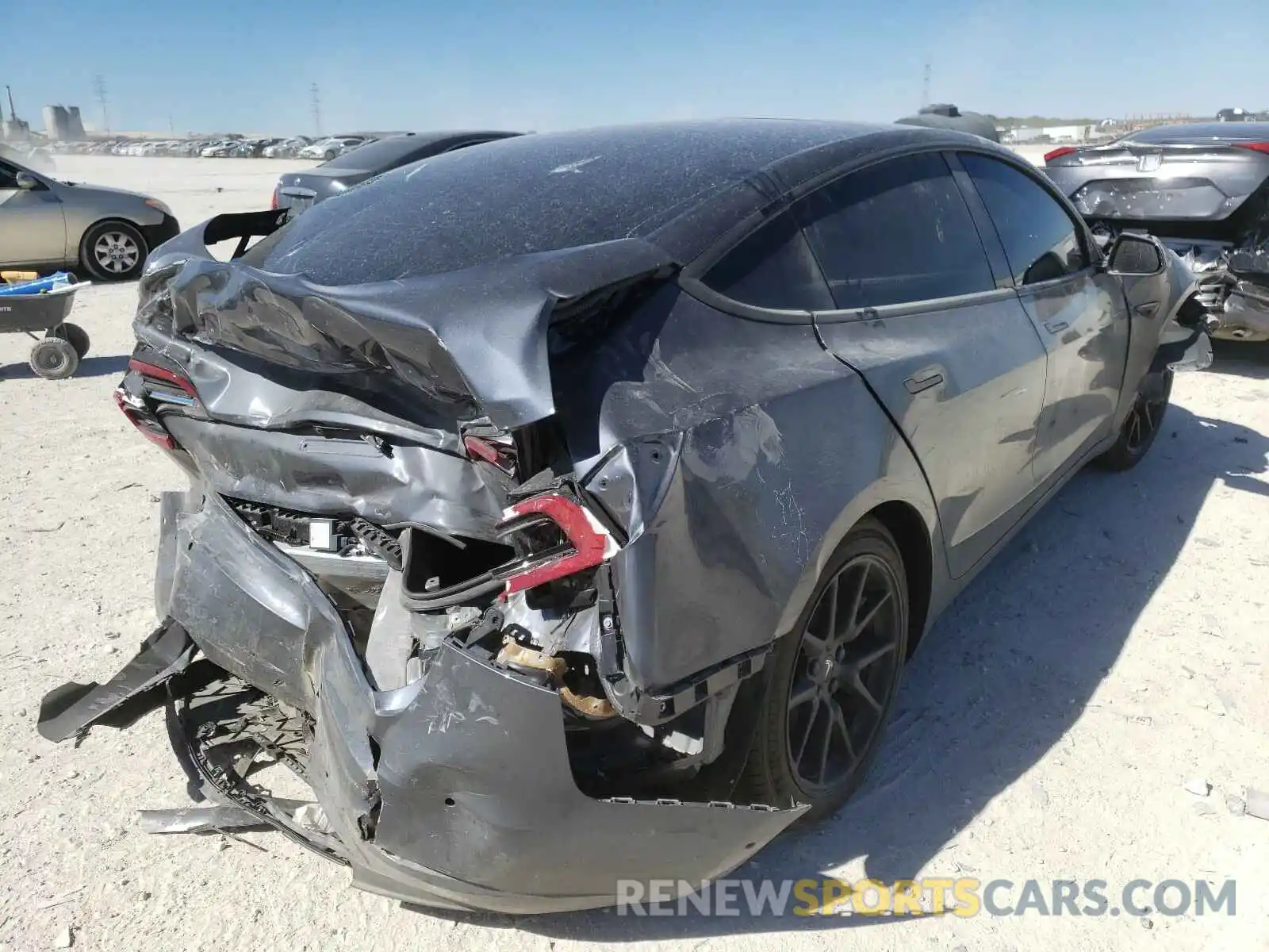 4 Photograph of a damaged car 5YJ3E1EB9LF663930 TESLA MODEL 3 2020